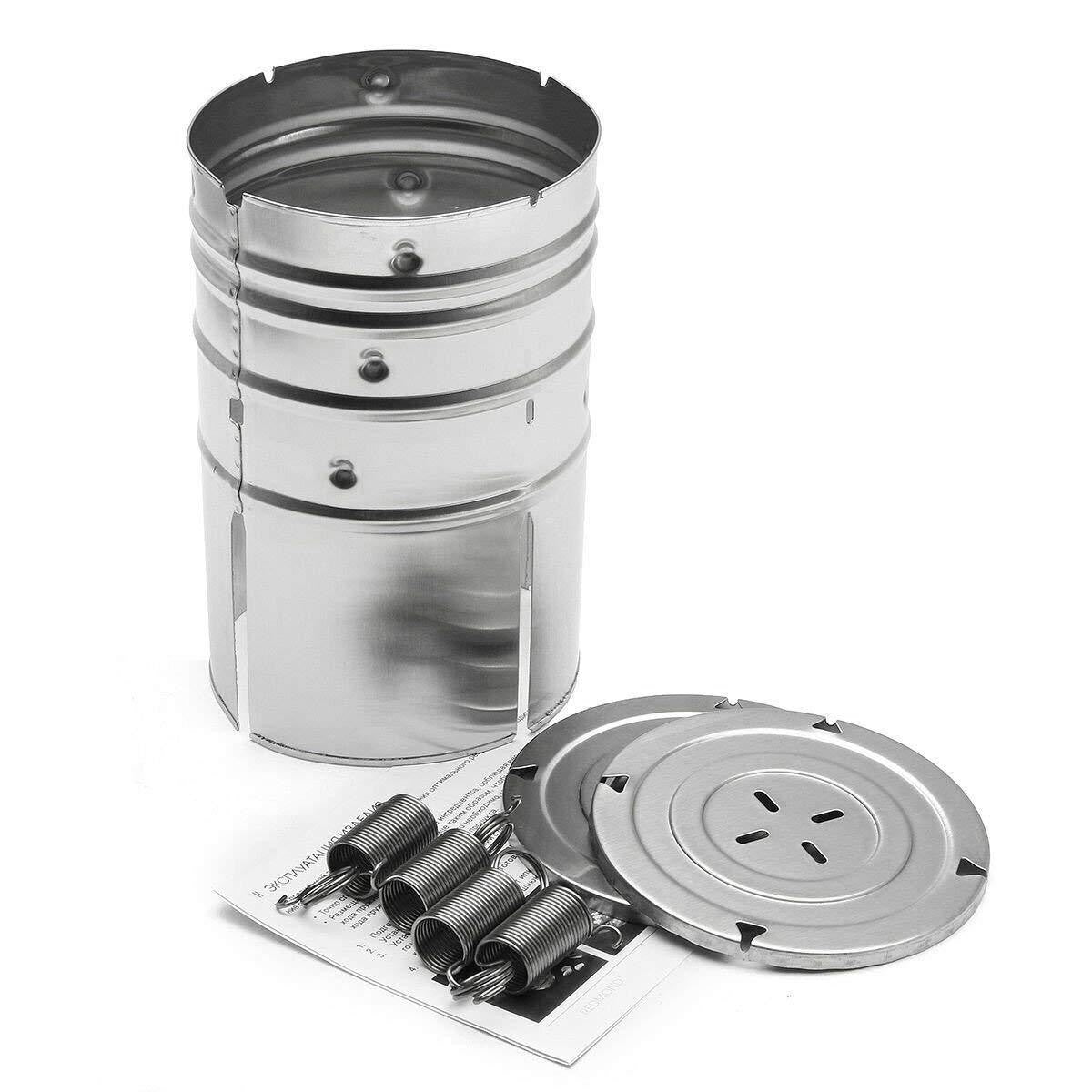 Presa din inox, pentru preparat sunca presata, cu capac, dimensiune reglabila in 3 trepte, 15 x 15 x 18 cm, argintiu