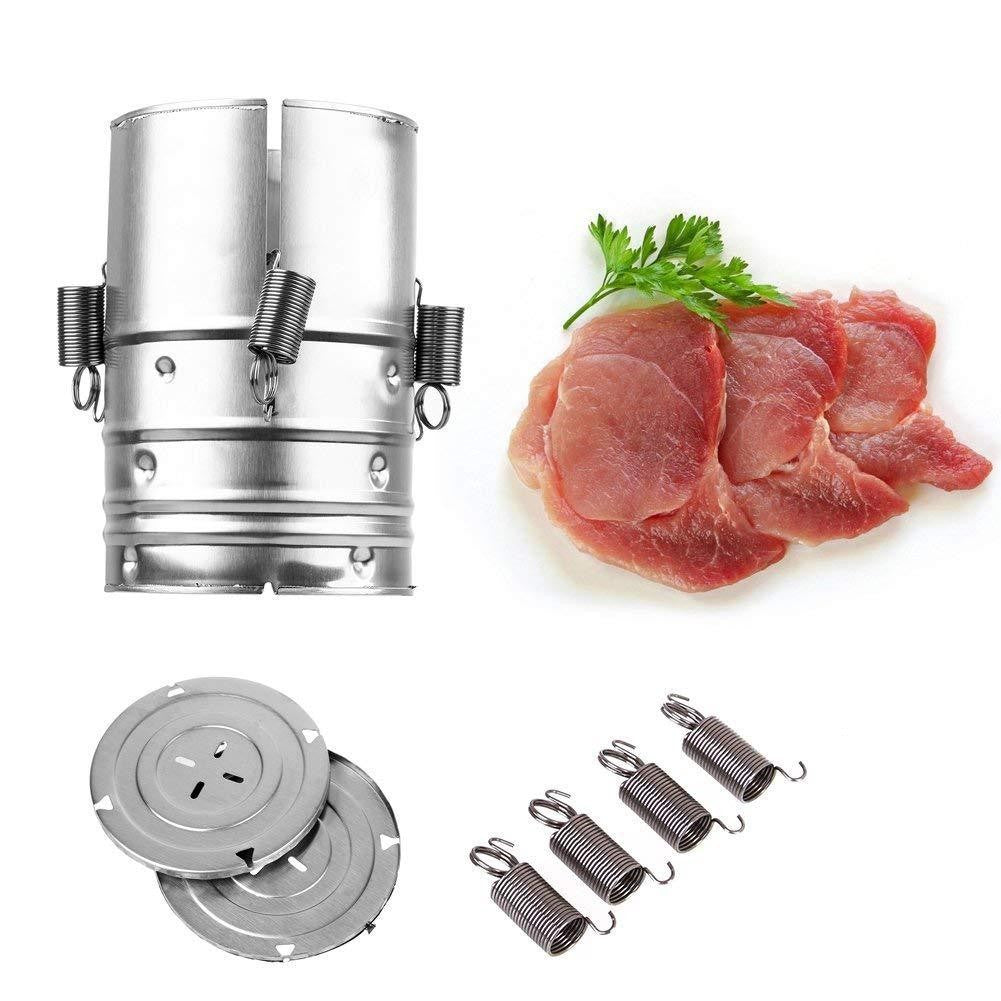 Presa din inox, pentru preparat sunca presata, cu capac, dimensiune reglabila in 3 trepte, 15 x 15 x 18 cm, argintiu
