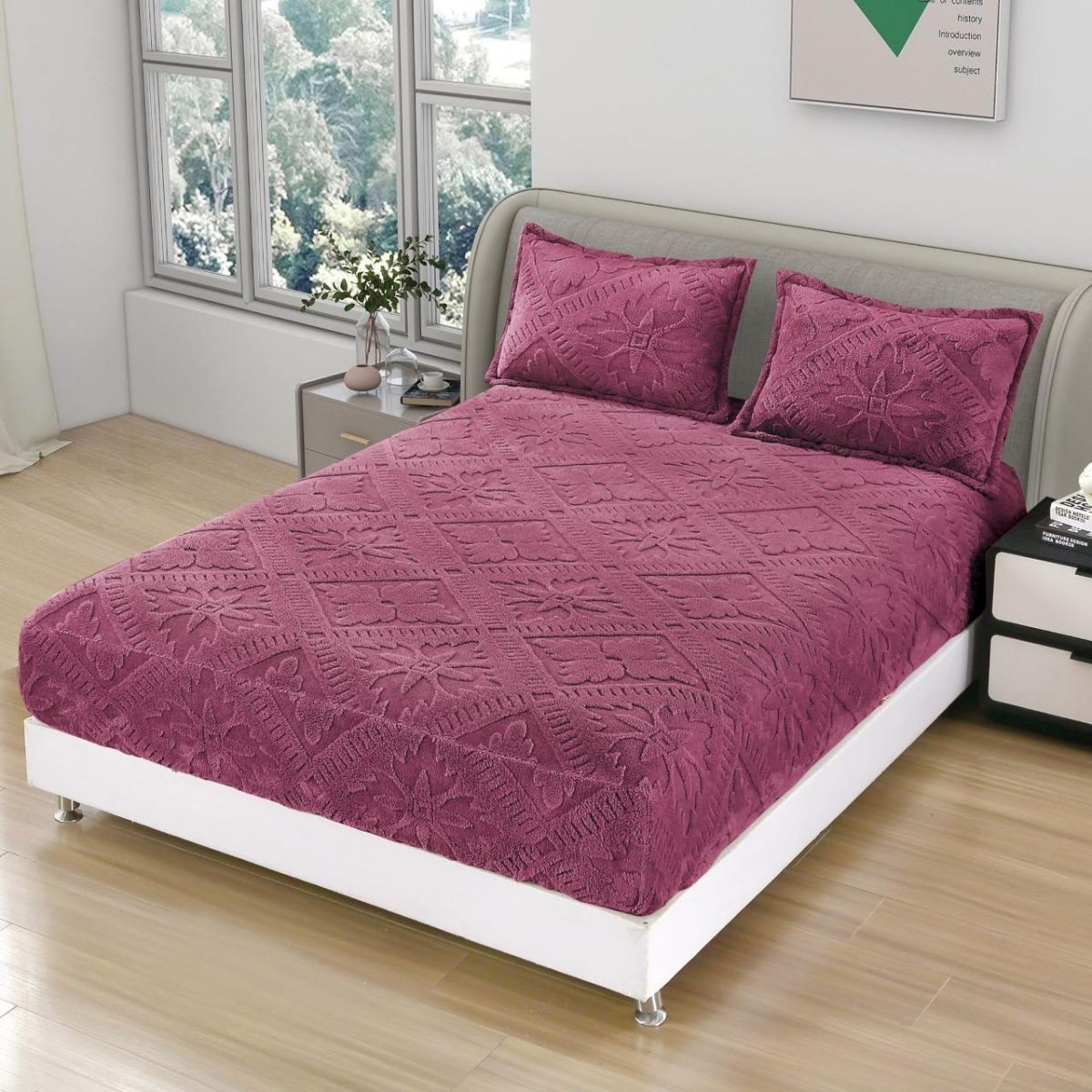 Set Husa Cocolino Cu 2 Fete De Perne, Material Premium, 180x200 cm, Cu Imprimeu 3D, Extra Moale și Calduroasă