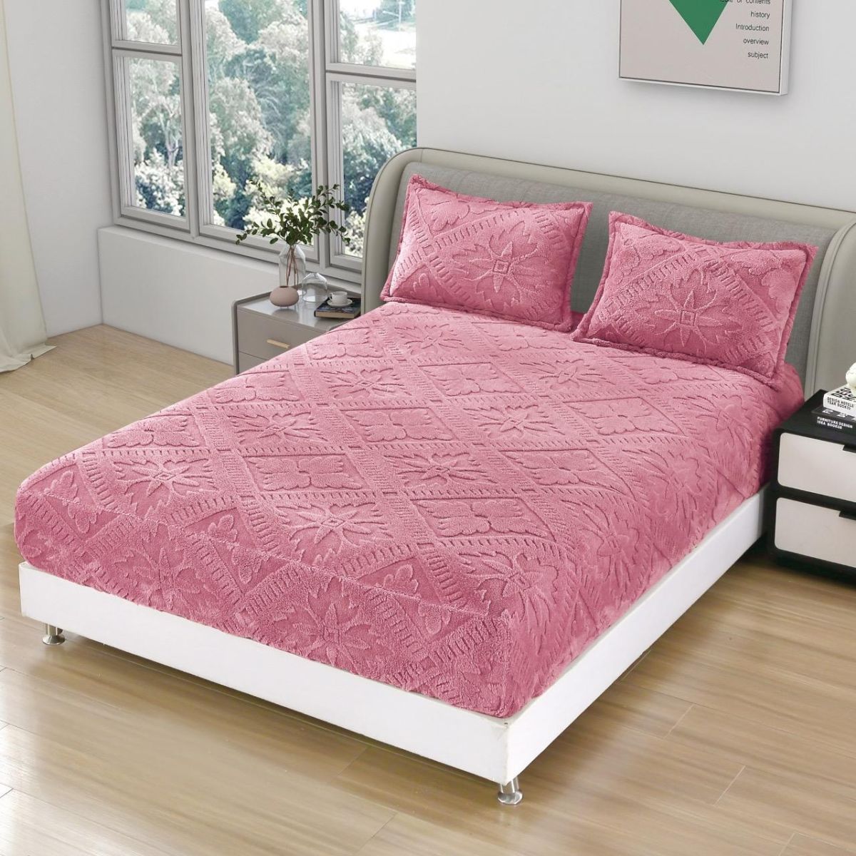 Set Husa Cocolino Cu 2 Fete De Perne, Material Premium, 180x200 cm, Cu Imprimeu 3D, Extra Moale și Calduroasă