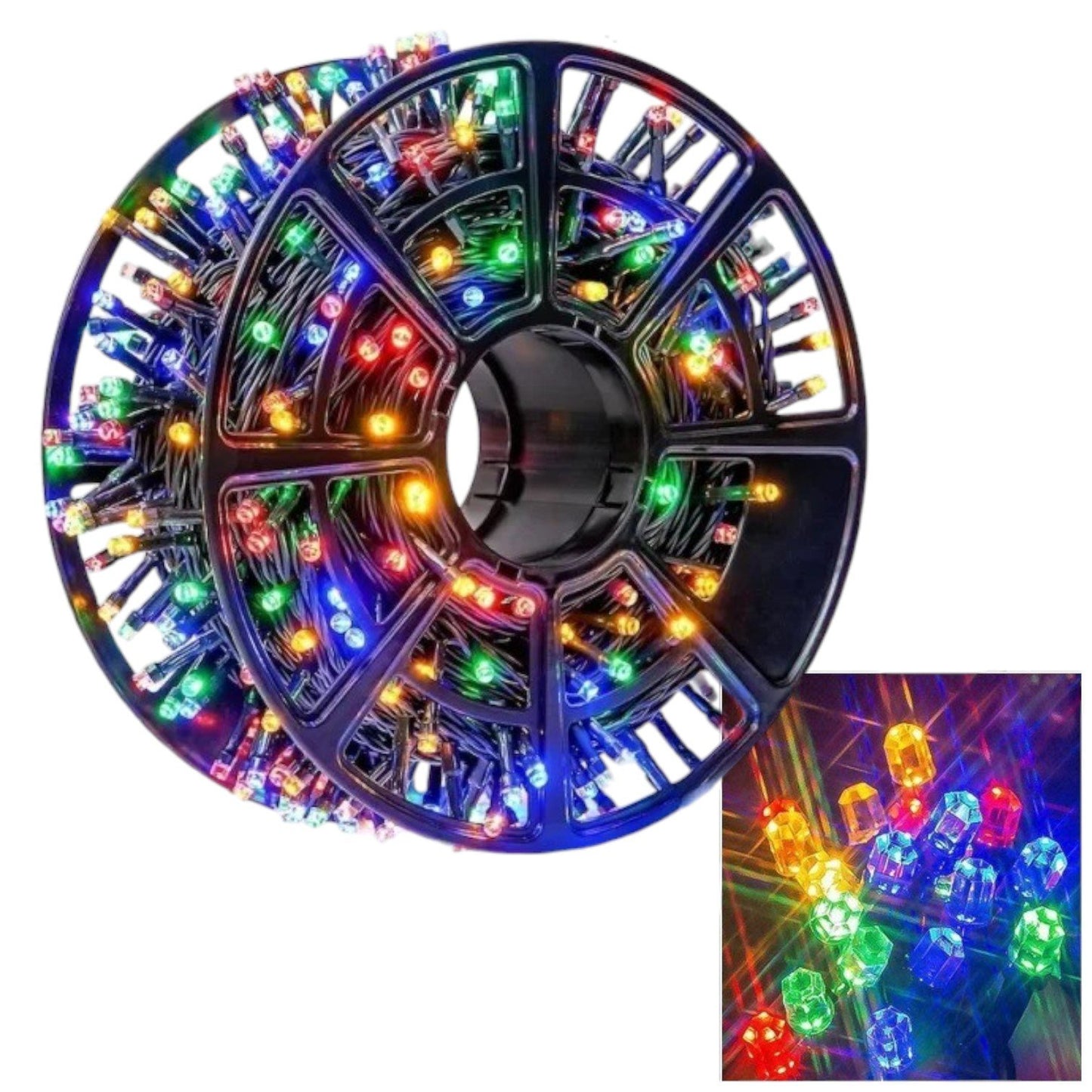 Instalatie rola decorativa pentru Craciun, 180 LED, 30 M, Multicolor