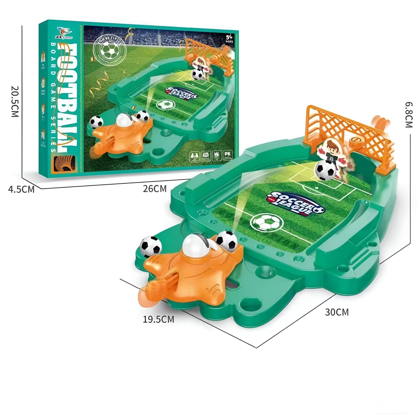 Joc de Masa Mini Fotbal Interactiv pentru Copii, Board Game, Mingi si Figurine Incluse, 30x19.5x6.8 cm