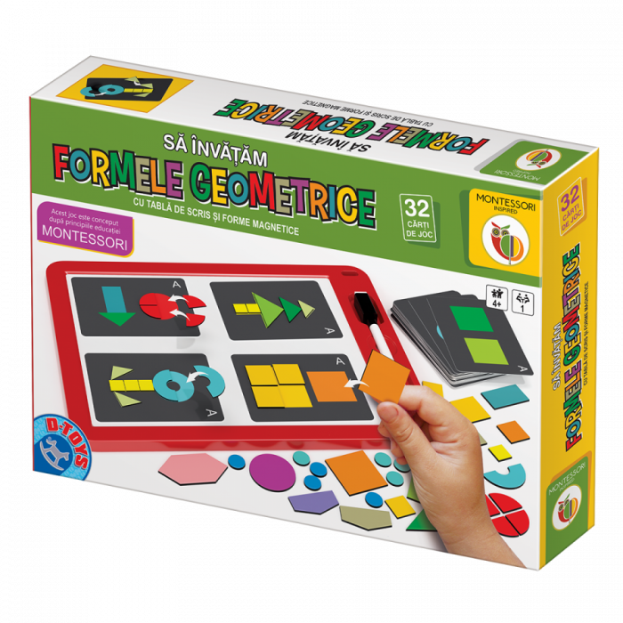 Joc educativ Montessori - Să învățăm formele geometrice