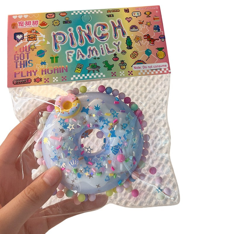 Jucarie Antistres Squishy, cu Revenire Lenta, Squeeze Pinch Family, Model Gogoasa, 6x6 cm, 99g