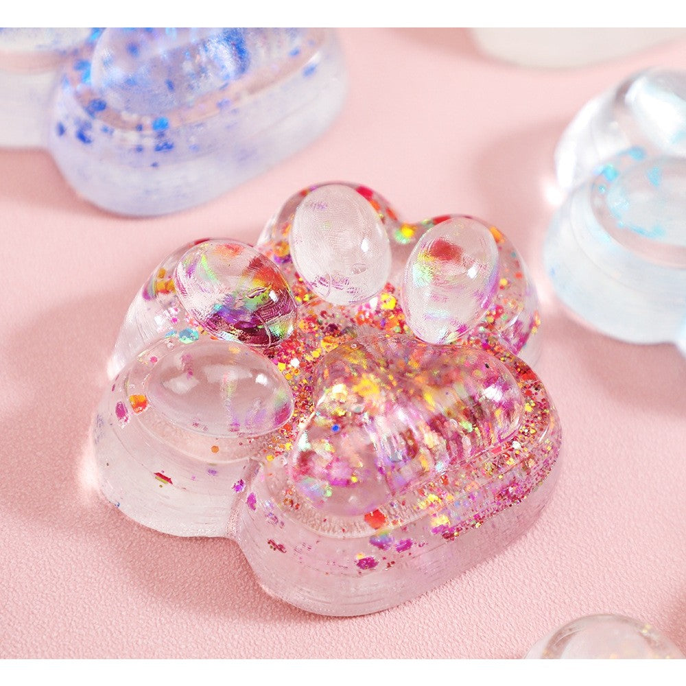 Jucarie Antistres Squishy, Labuta de Pisica Pufoasa, cu Revenire Lenta, 7 x 6.5 cm