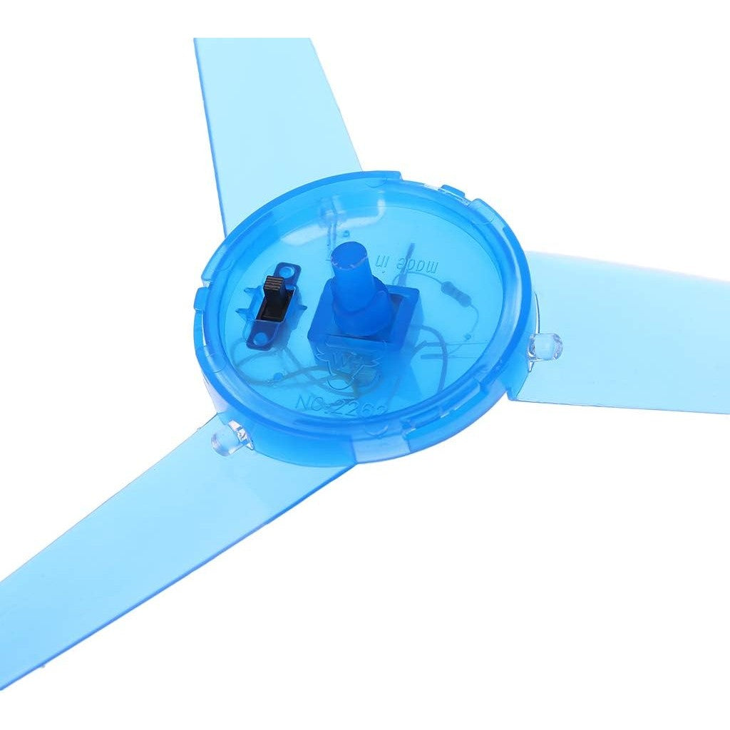 Jucarie Disc Zburator, Distractiv pentru Copii, Aruncator Manual din Plastic, cu Lumini, Albastru
