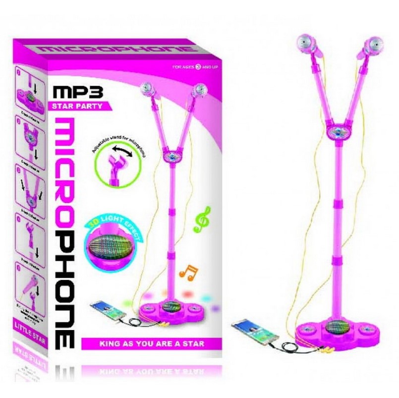 Microfon de jucarie cu stativ PM3 si lumini