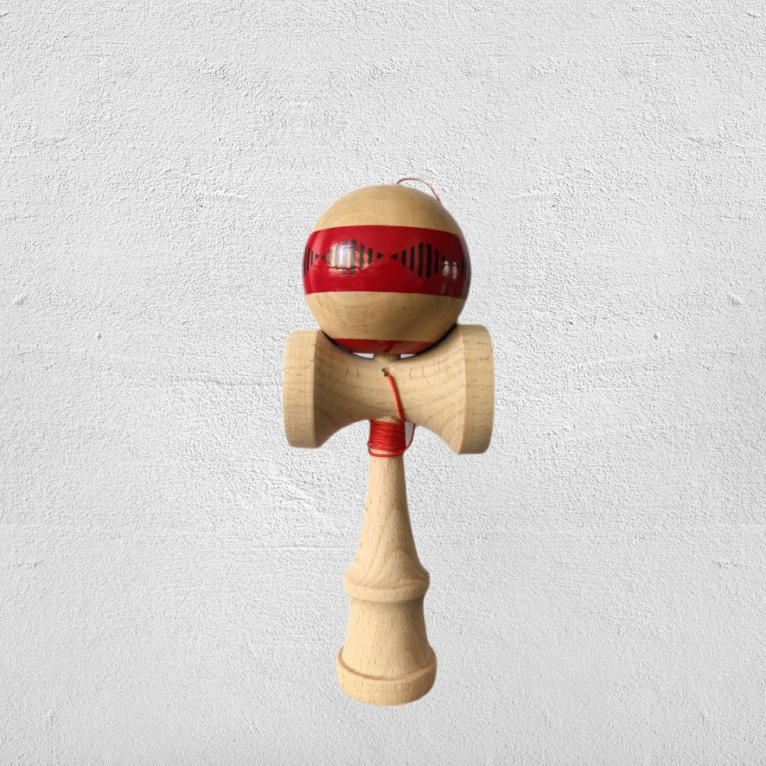 Kendama Originala X FREQUENCY , Profesionala, din Lemn, 18 cm, Rosu
