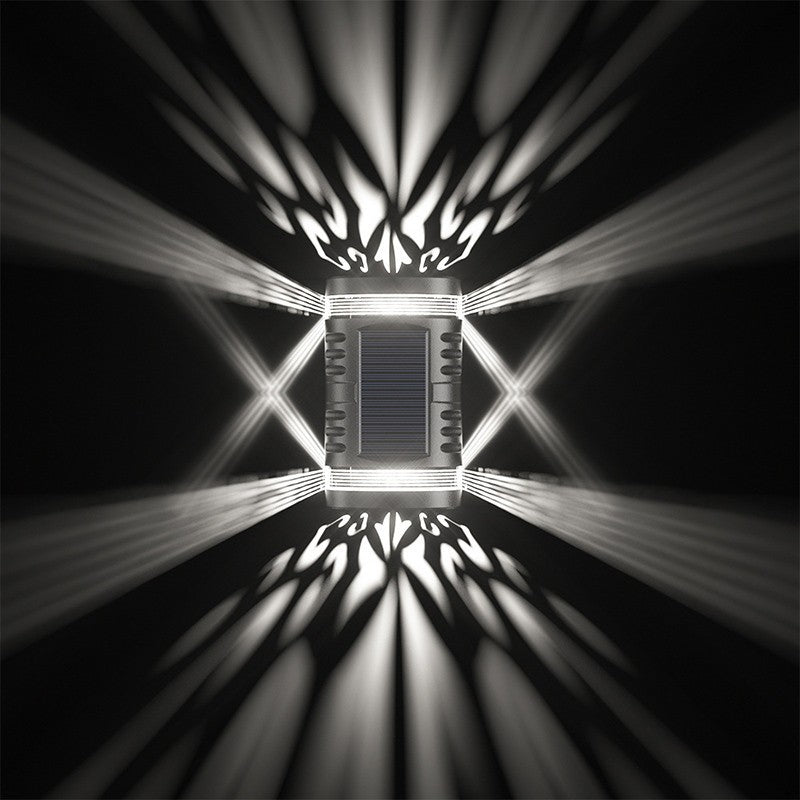 Lampa solara LED decorativa cu lumina bidirectionala, IP65, 1.2V, 600mah, 15.1 x 9 x 6 cm, material ABS, alb rece