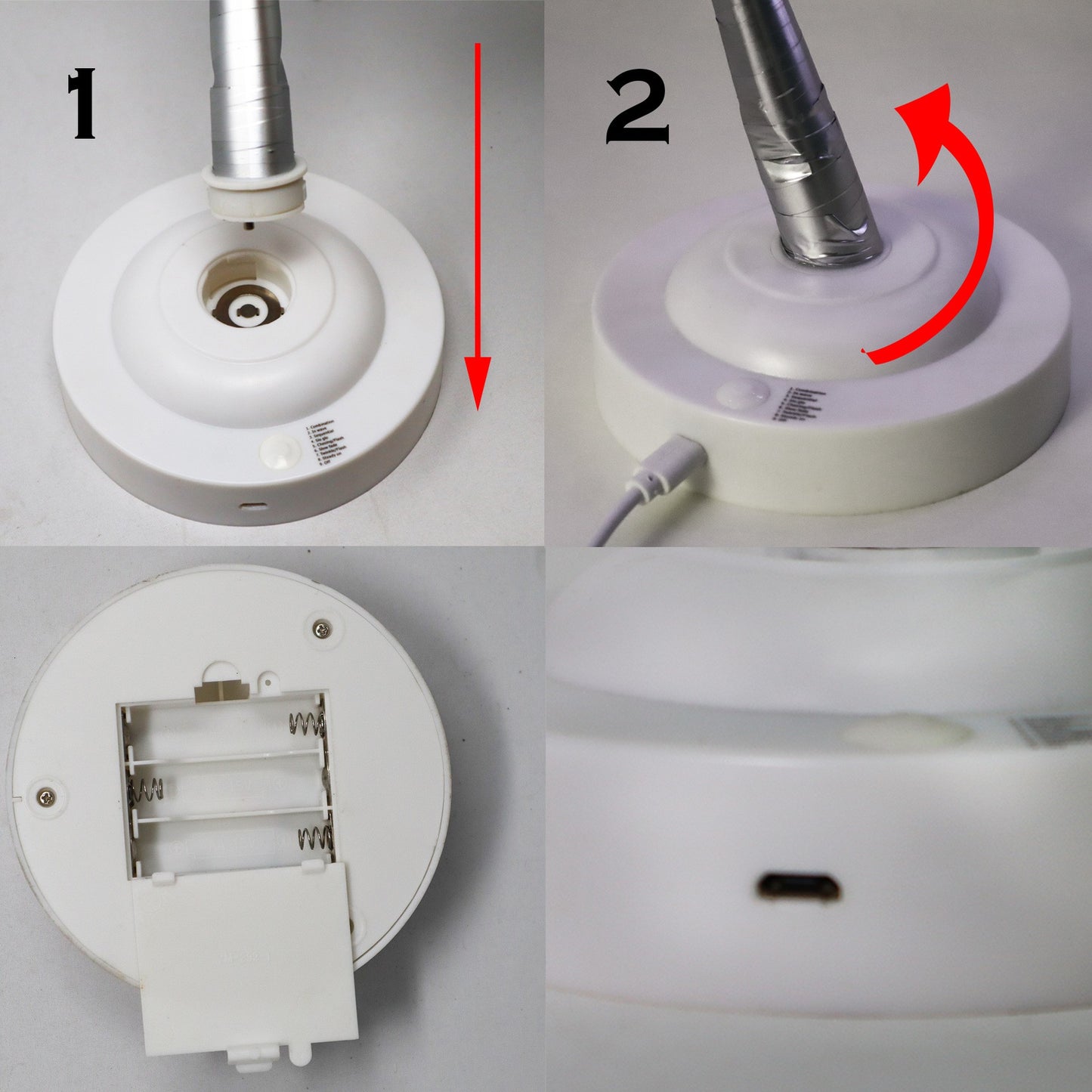 Lampa de veghe LED cu baterii si USB, Model Copac din cupru, Alb cald
