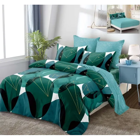 Lenjerie de pat finet gros din bumbac hipoalergenic 180x200 cm- 6 piese