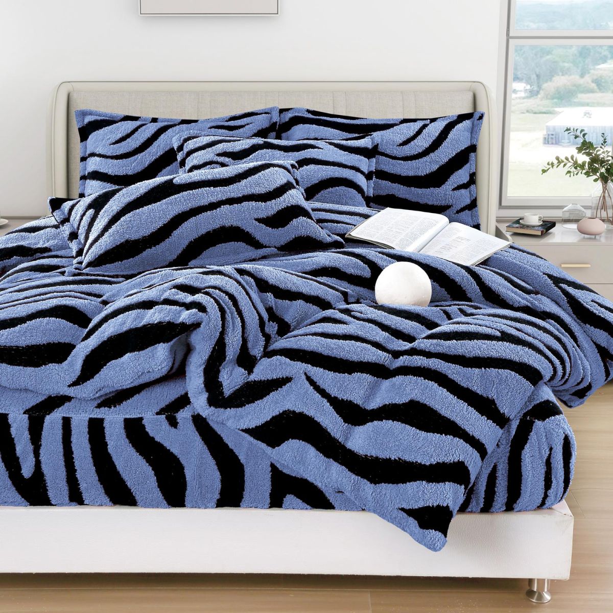 Set Lenjerie, Material Cocolino Premium, Cearceaf de Pat cu Elastic 180x200cm, cu 2 Fete de Perna 55x80cm Incluse