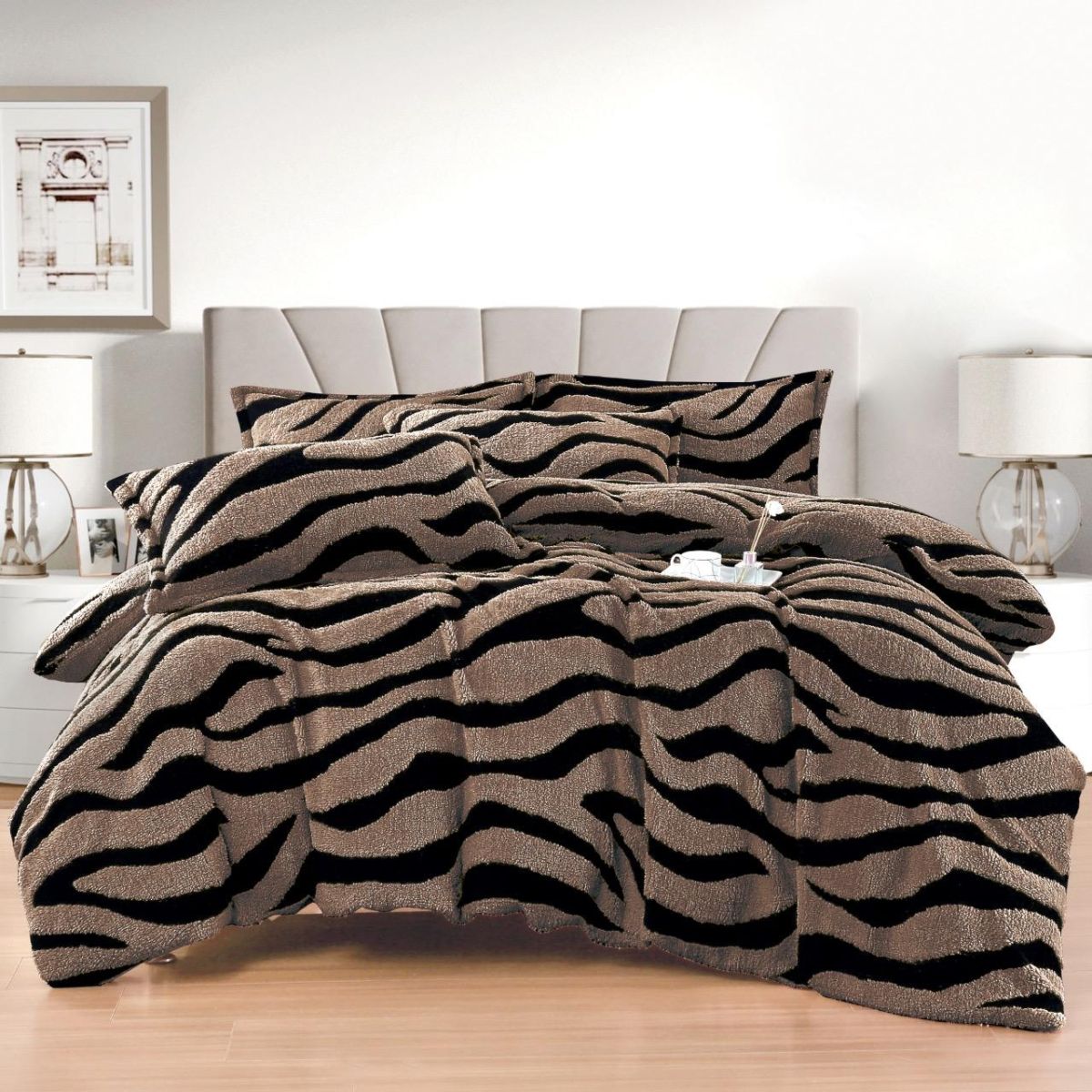 Set Lenjerie, Material Cocolino Premium, Cearceaf de Pat cu Elastic 180x200cm, cu 2 Fete de Perna 55x80cm Incluse