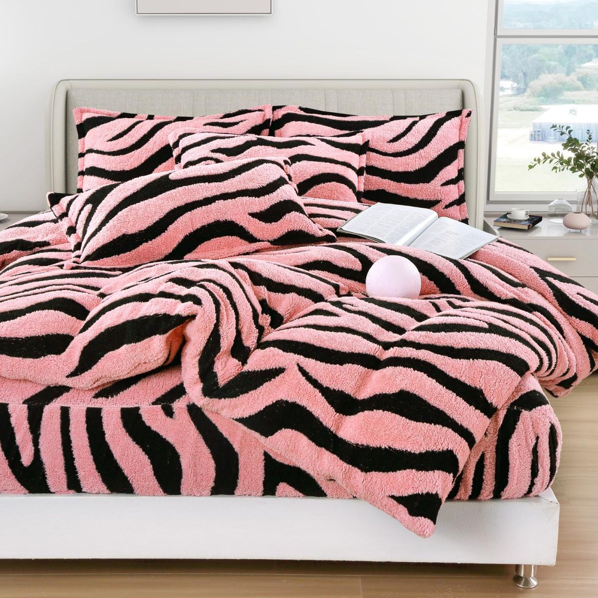 Set Lenjerie, Material Cocolino Premium, Cearceaf de Pat cu Elastic 180x200cm, cu 2 Fete de Perna 55x80cm Incluse