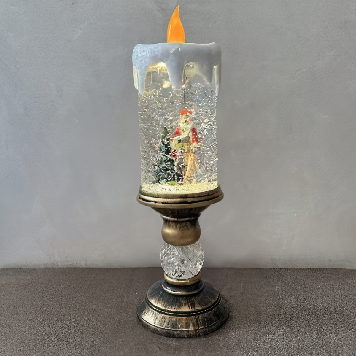 Decoratiune de Craciun, 26x8cm, Model Lumanare Led