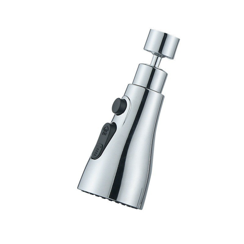 Extensie Robinet Bucatarie, Universal, 3 Moduri de Curgere Apa, Otel Inoxidabil, Rotire 360 de Grade, Cap Pivotant, Adaptor Baterie Bucatarie, 9.7x5.1 cm, Gri