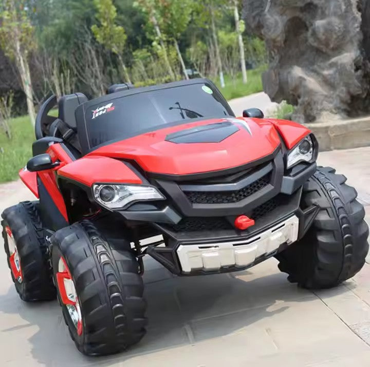 Masinuta electrica 4×4 D-Max, 12V, 3 motoare, roti cauciuc EVA, varsta 3-7 ani, verde