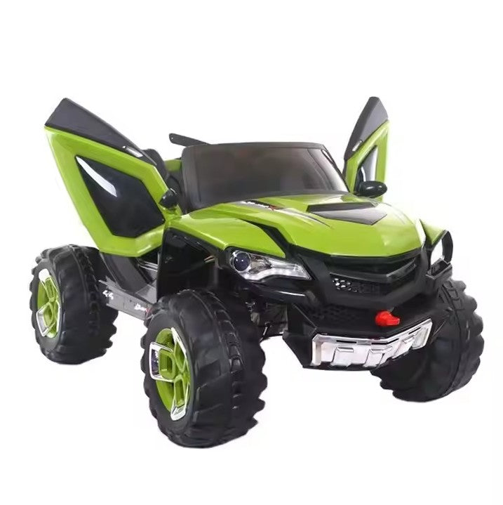 Masinuta electrica 4×4 D-Max, 12V, 3 motoare, roti cauciuc EVA, varsta 3-7 ani, verde