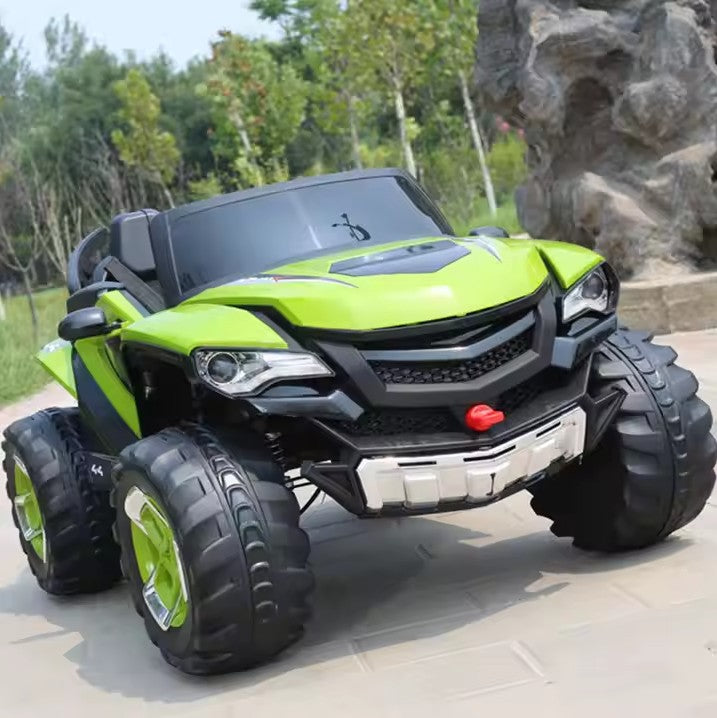 Masinuta electrica 4×4 D-Max, 12V, 3 motoare, roti cauciuc EVA, varsta 3-7 ani, verde
