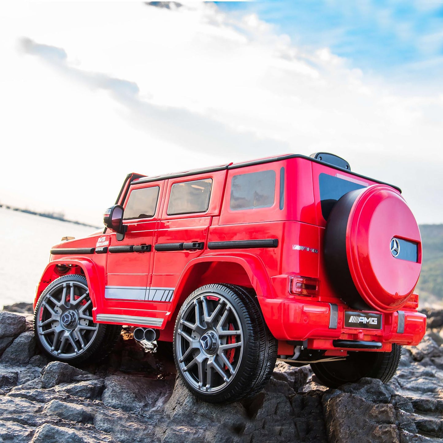 Masinuta electrica cu telecomanda, Mercedes-Benz AMG G63, 12V, varsta 3-6 ani,