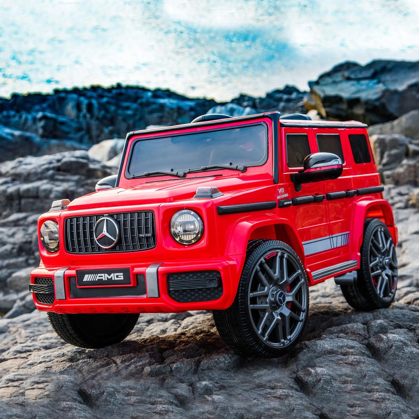 Masinuta electrica cu telecomanda, Mercedes-Benz AMG G63, 12V, varsta 3-6 ani,