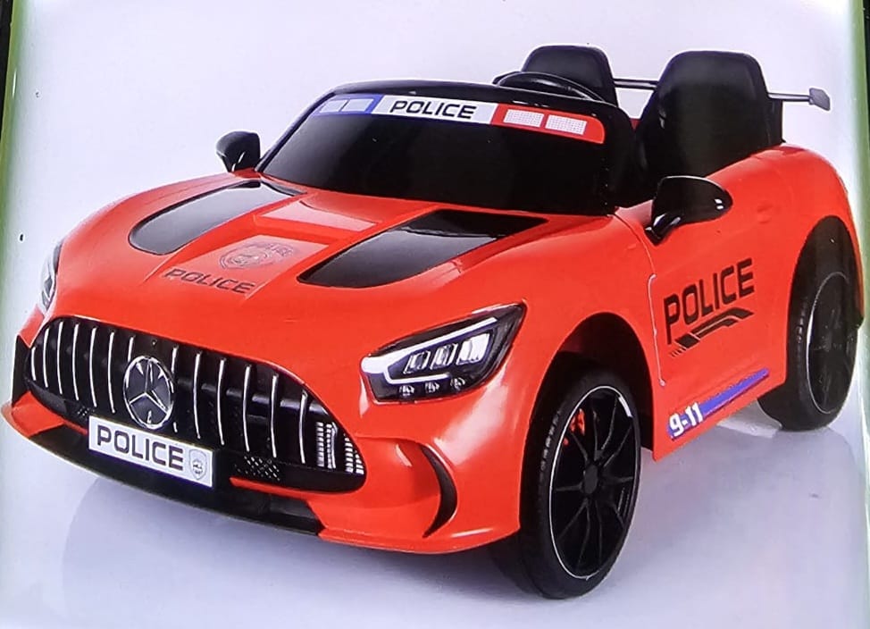 Masinuta Electrica de Politie Rosu 4x4 12V cu 2 locuri