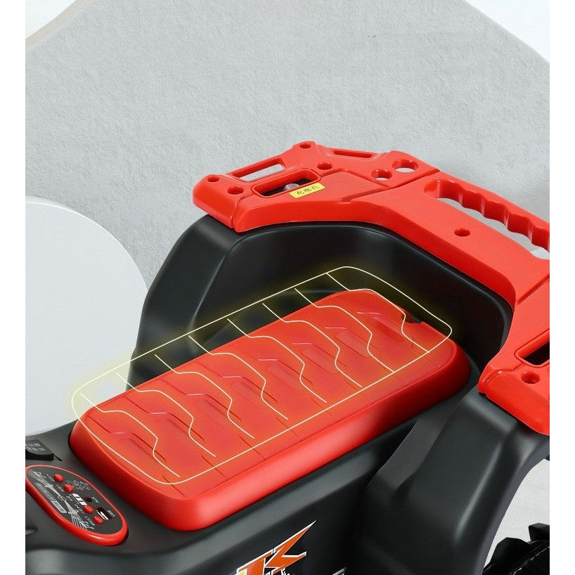 Masinuta Electrica, pe 4 Roti, Tip ATV, cu Acumulator, Sistem Anti-Rasturnare, Sistem de Lumini si Sunet, 2-5 Ani, 70 x 43 x 48 cm, Rosu
