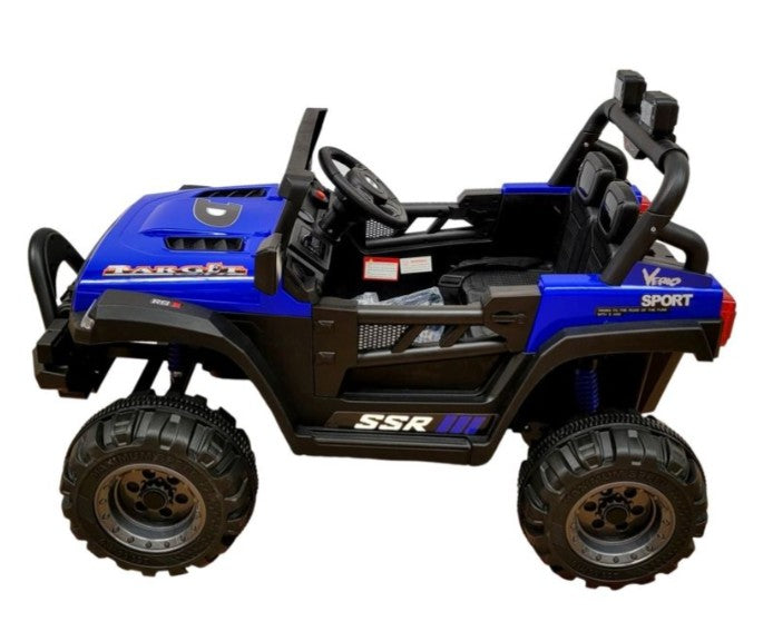 Masina de teren tip Police cu telecomanda,varsta 2-6 ani, 12V, 2 motoare