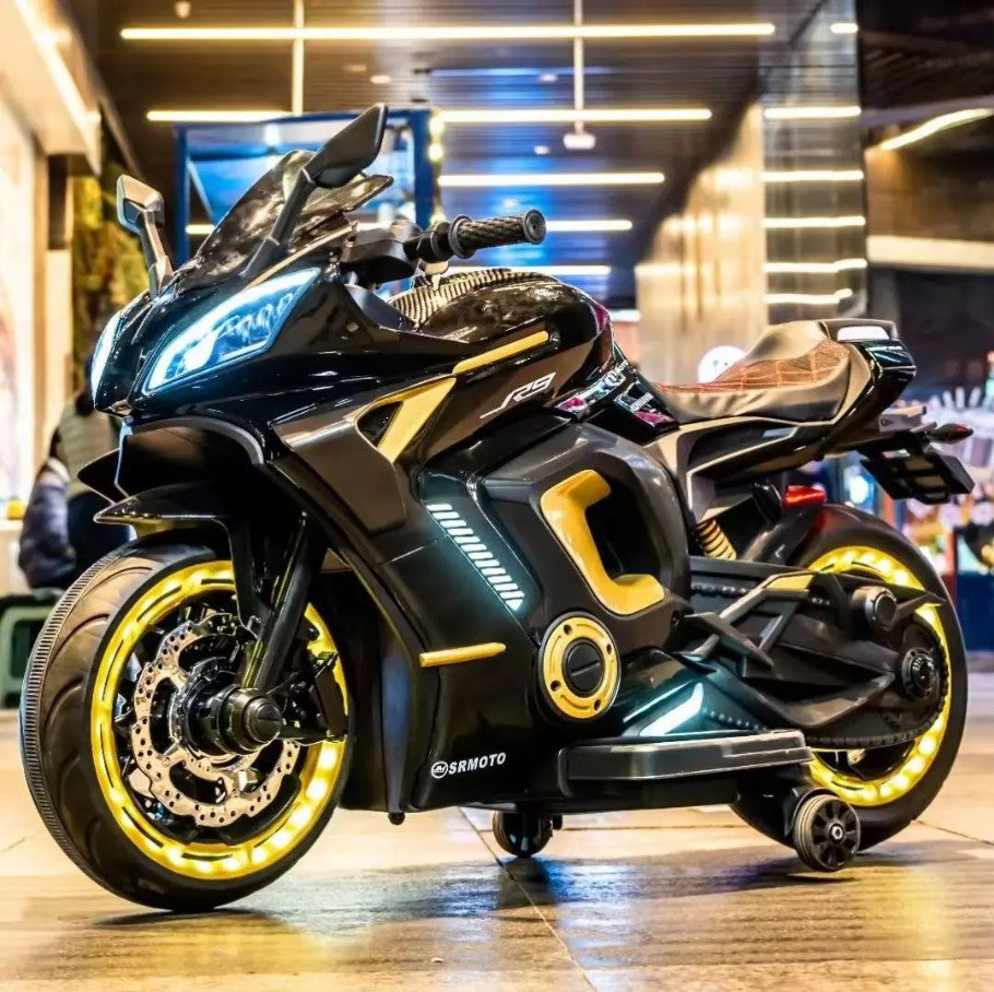Motocicleta electrica copii, cu 2 locuri, 2 motoare, pornire la cheie