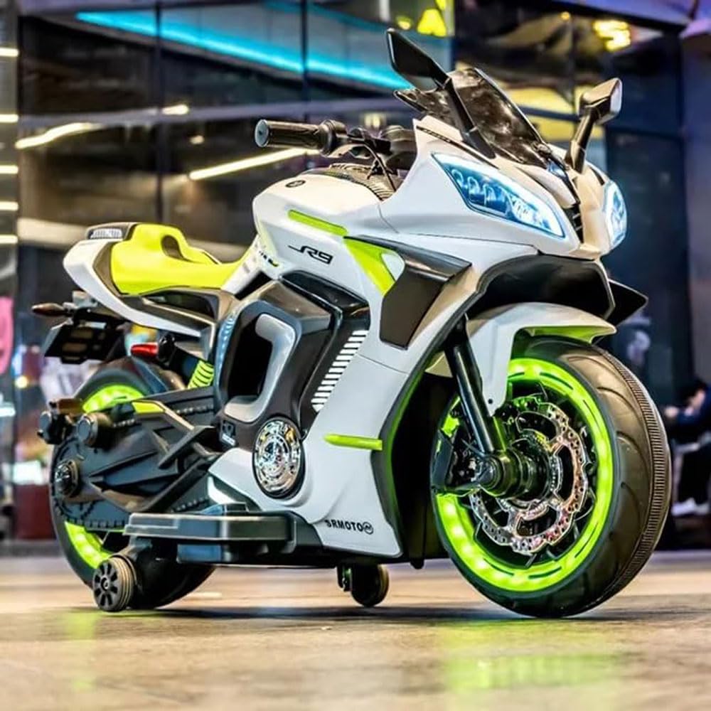Motocicleta electrica copii, cu 2 locuri, 2 motoare, pornire la cheie