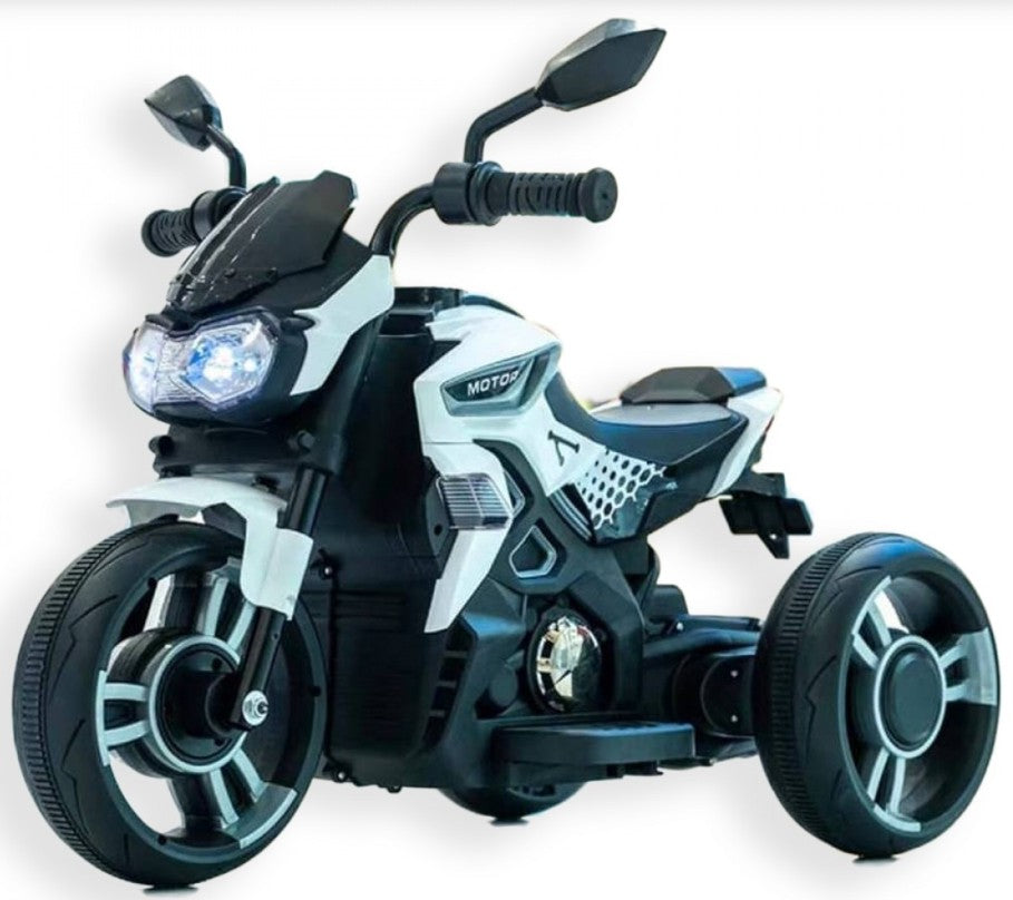 Motocicleta electrica copii 2MOTO 12V, 3 roti, control ghidon+acceleratie, BT si USB