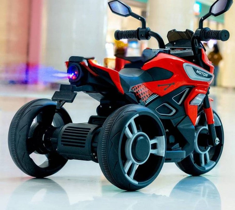 Motocicleta electrica copii 2MOTO 12V, 3 roti, control ghidon+acceleratie, BT si USB