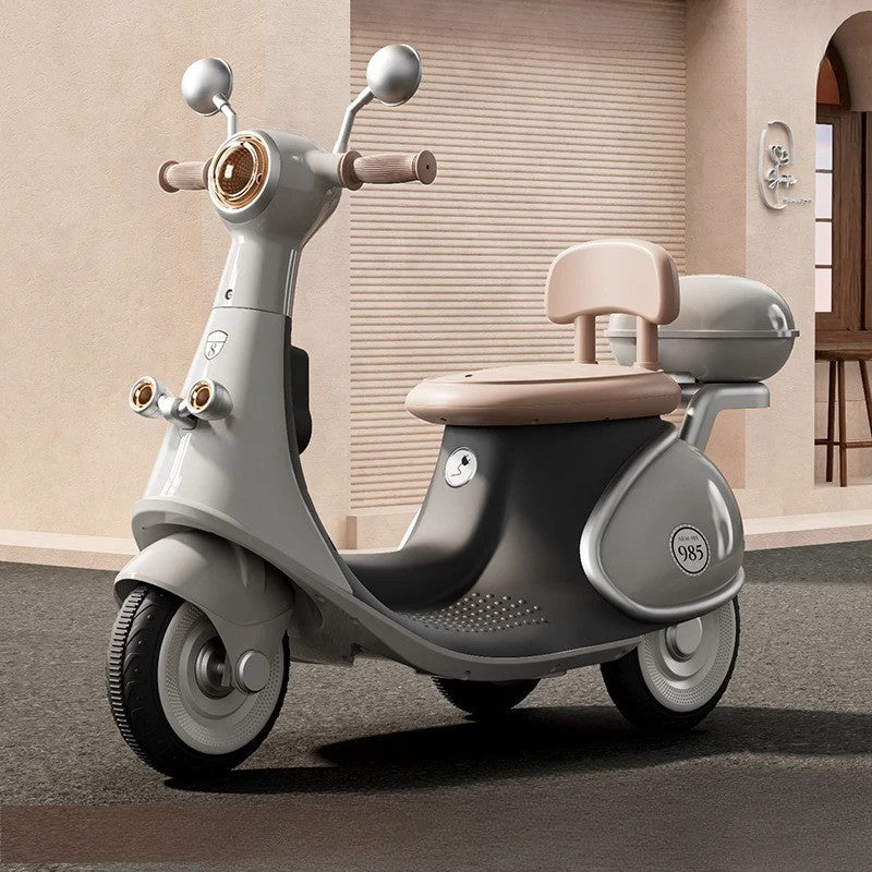 Motocicletă Electrică cu 3 Roti, Acumulator Încarcare, Anti-Rasturnare, Lumini, Sunete, Baterie 6V 7Ah, Telecomanda, 95x67x36cm