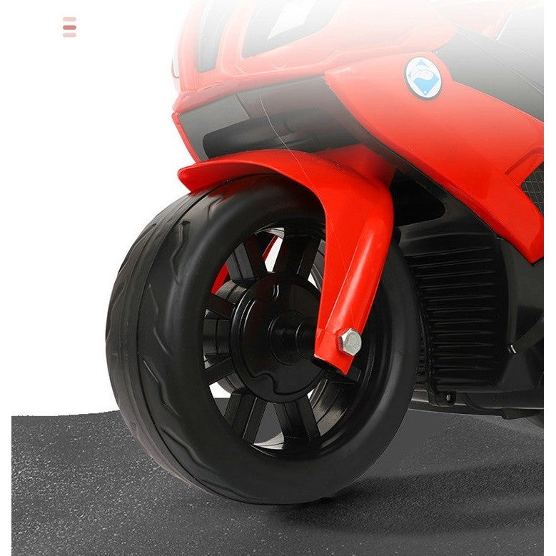 Motocicleta Electrica, cu Acumulator, cu Sistem Anti-Rasturnare, Sistem de Lumini si Sunet, 1-4 Ani, 42 x 68 x 36 cm, Rosu