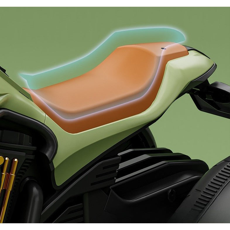 Motocicleta Electrica cu Acumulator, Bluetooth, Sistem Anti-Rasturnare, Sistem de Lumini si Sunet, 1-8 Ani, 93 x 48 x 63 cm, Verde