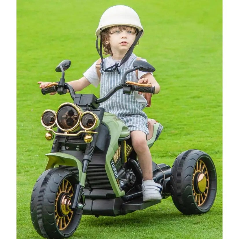 Motocicleta Electrica cu Acumulator, Bluetooth, Sistem Anti-Rasturnare, Sistem de Lumini si Sunet, 1-8 Ani, 93 x 48 x 63 cm, Verde