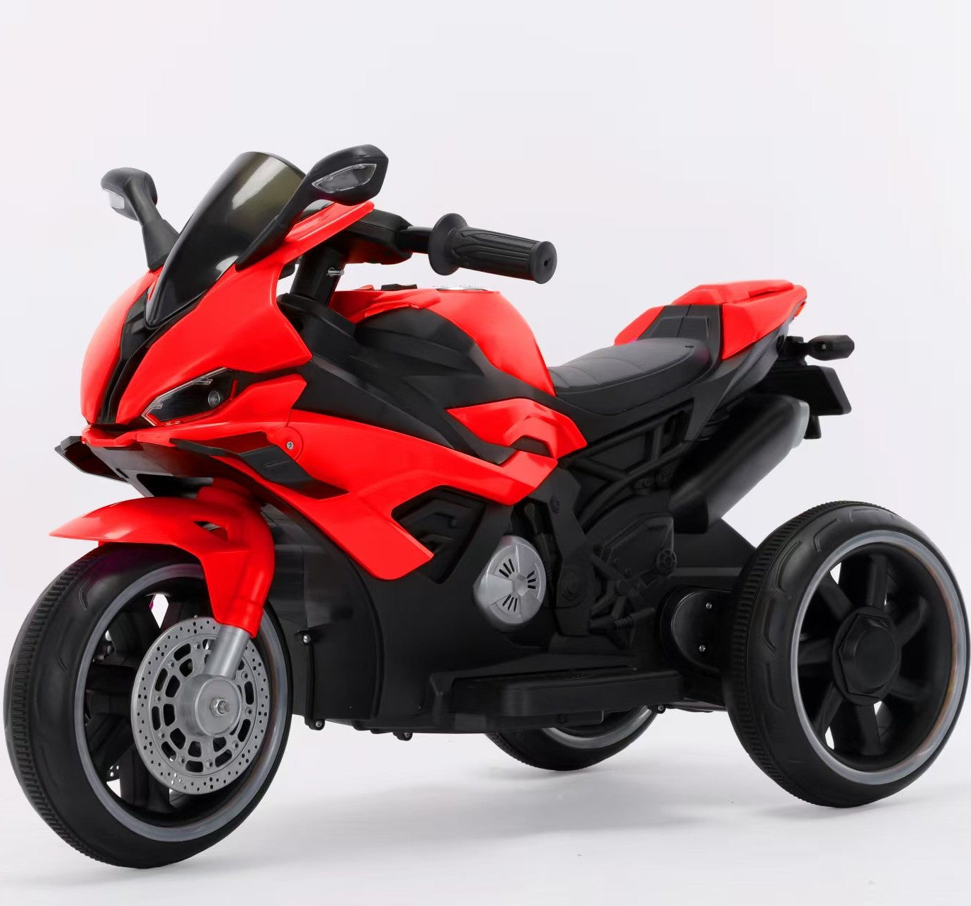 Motocicleta electrica copii, 12V, 2 motoare 3 roti, control ghidon+acceleratie