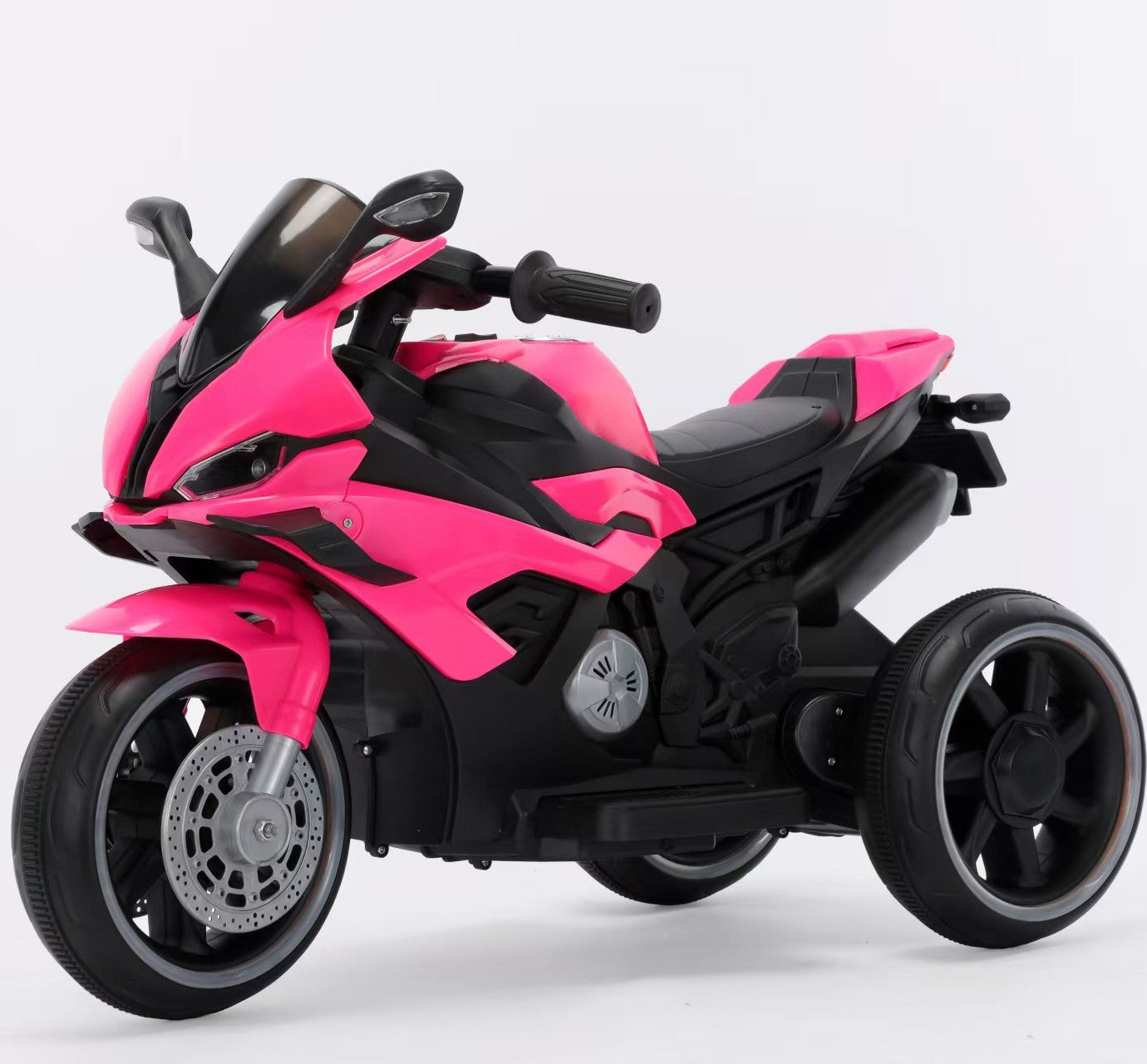 Motocicleta electrica copii, 12V, 2 motoare 3 roti, control ghidon+acceleratie