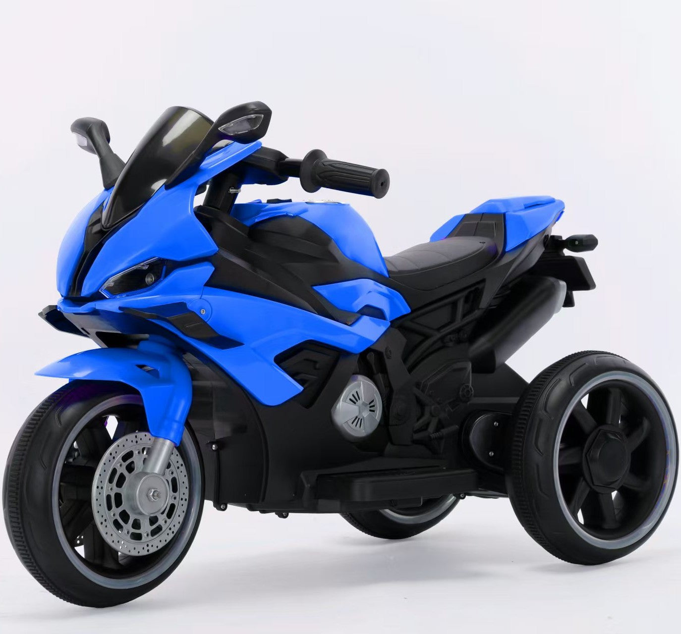 Motocicleta electrica copii, 12V, 2 motoare 3 roti, control ghidon+acceleratie