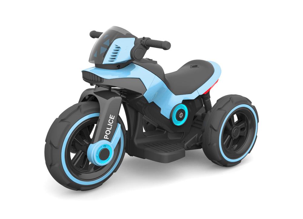 Motocicleta electrica pentru copii, varsta 3-6 ani, doua motoare, acumulator 12V, cu muzica si lumini