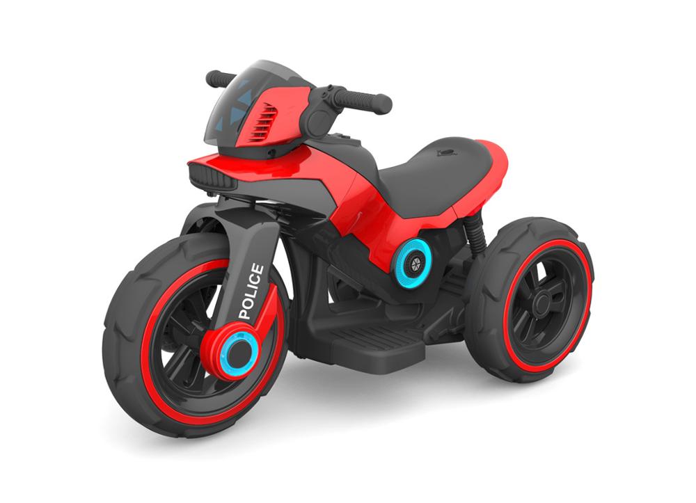 Motocicleta electrica pentru copii, varsta 3-6 ani, doua motoare, acumulator 12V, cu muzica si lumini