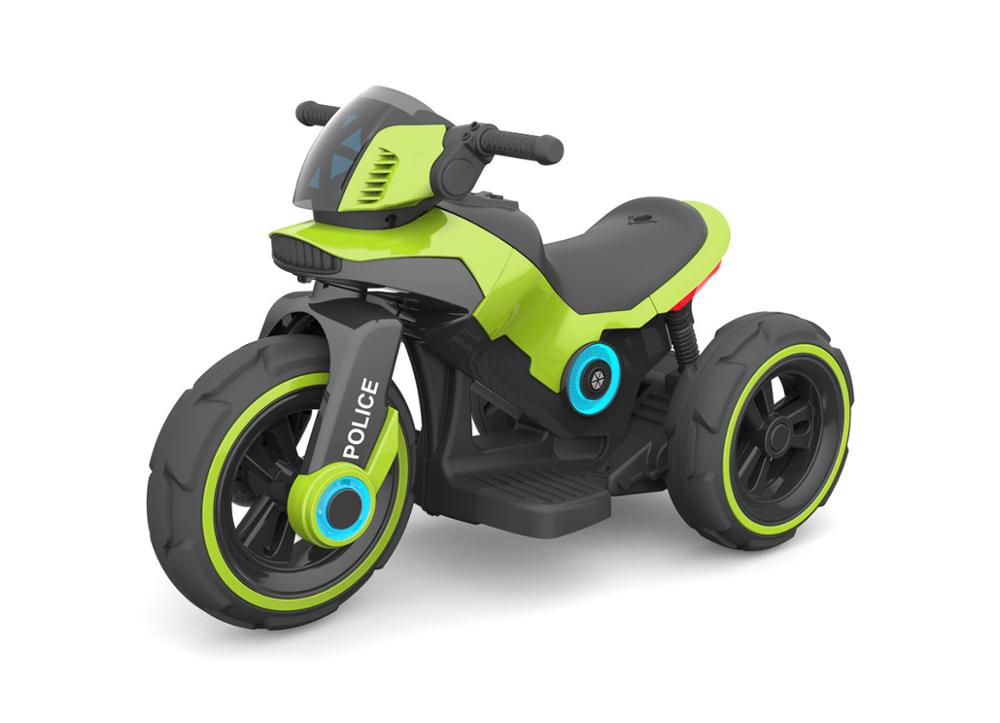 Motocicleta electrica pentru copii, varsta 3-6 ani, doua motoare, acumulator 12V, cu muzica si lumini