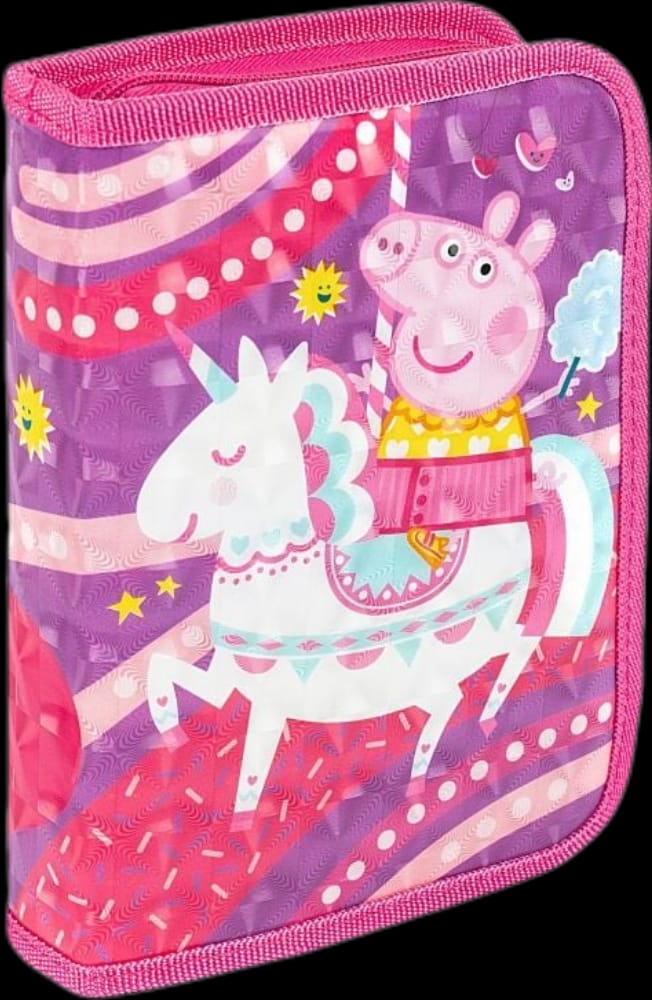 Ghiozdan Peppa Pig Echipat cu Penar + Acuarele + Set pixuri cu gel + Plastelina 6 ani +
