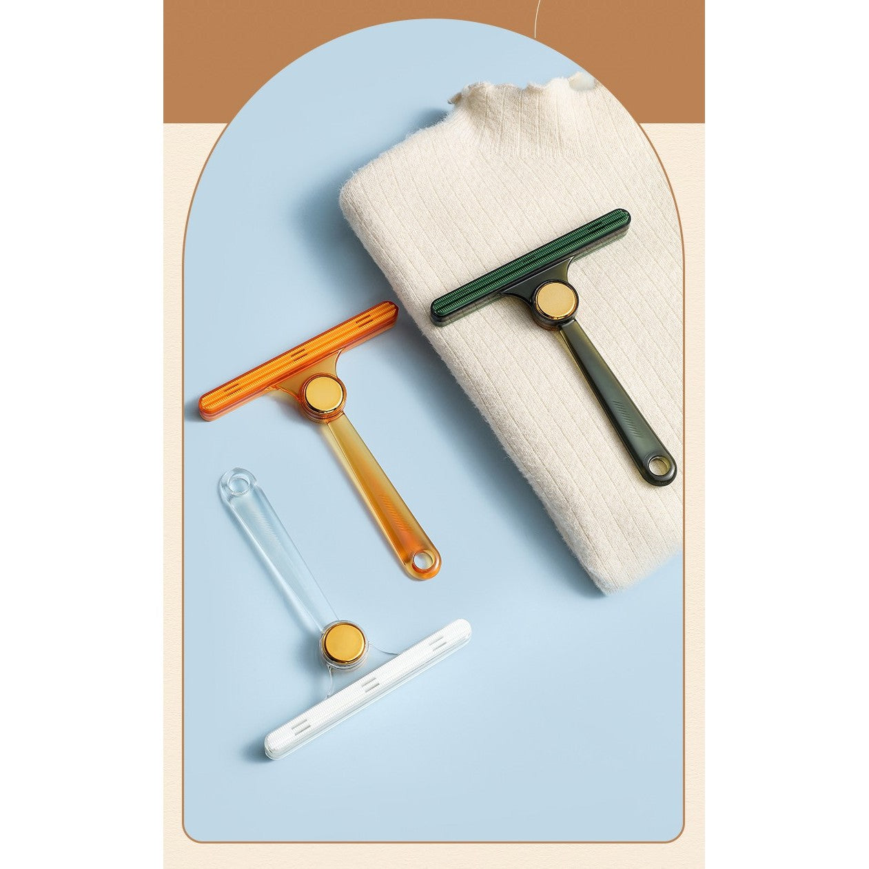 Perie de Indepartare a Scamelor, pentru Haine si Par de Animale, cu Doua Fete, Manual, Multifunctional, 12x14.5 cm, Accesoriu pentru Casa, Alb