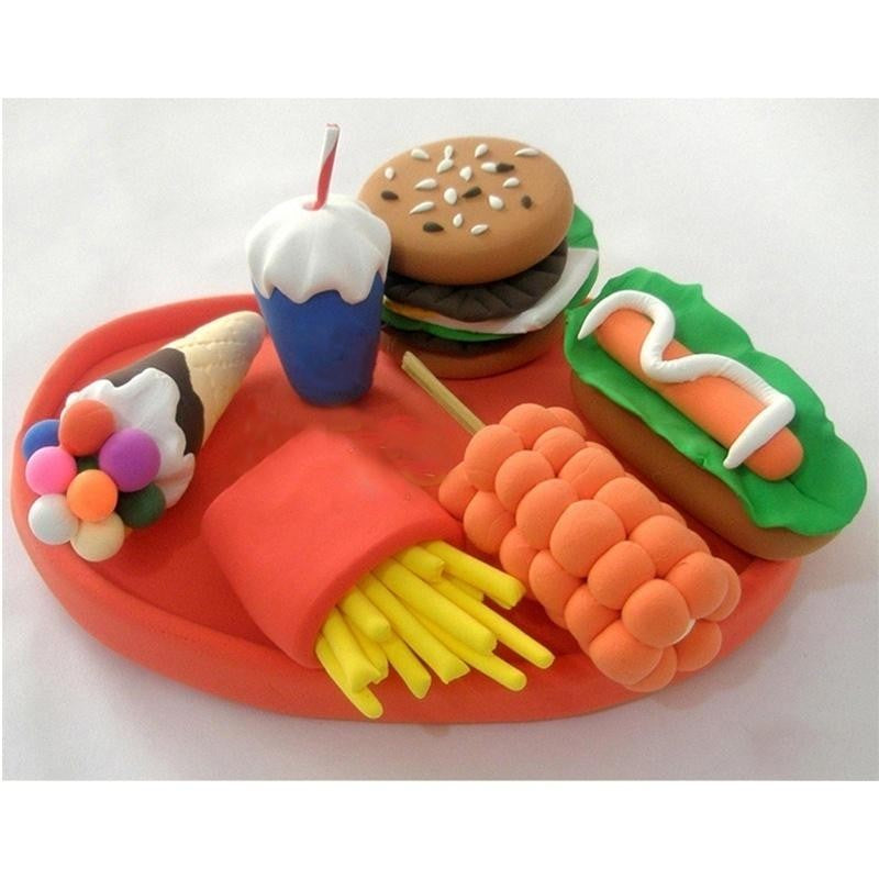 Set plastilină modelatoare non-toxică, 12 culori, accesorii incluse, 3+ ani