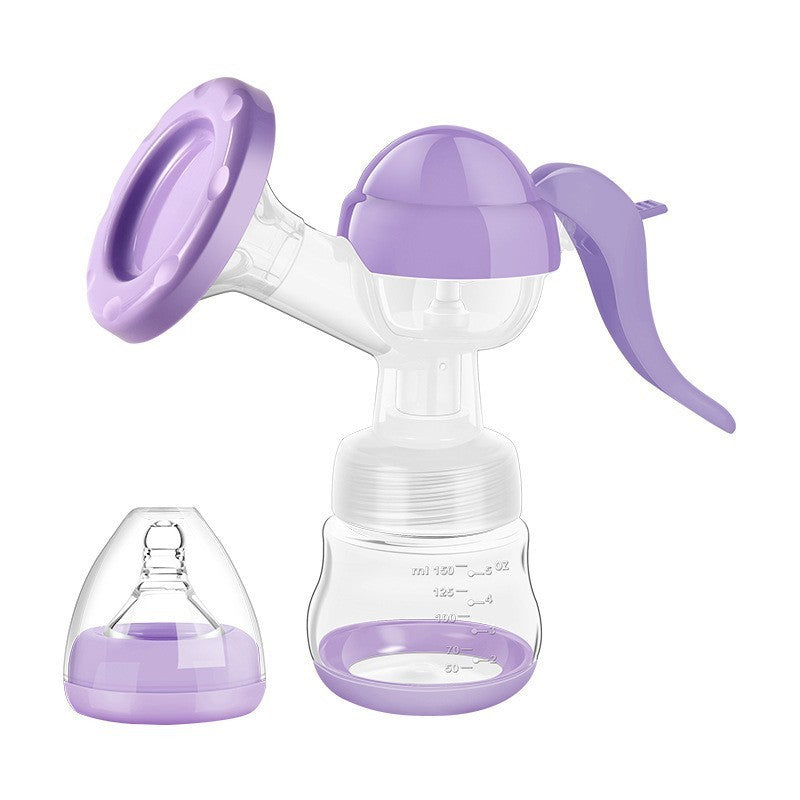 Pompa de San Manuala Multifunctionala, Portabila, cu Tetina pentru Biberon, Anti-Scurgere, Anti-Reflux, 17x18 cm, 150 mL, Silicon, Recipient