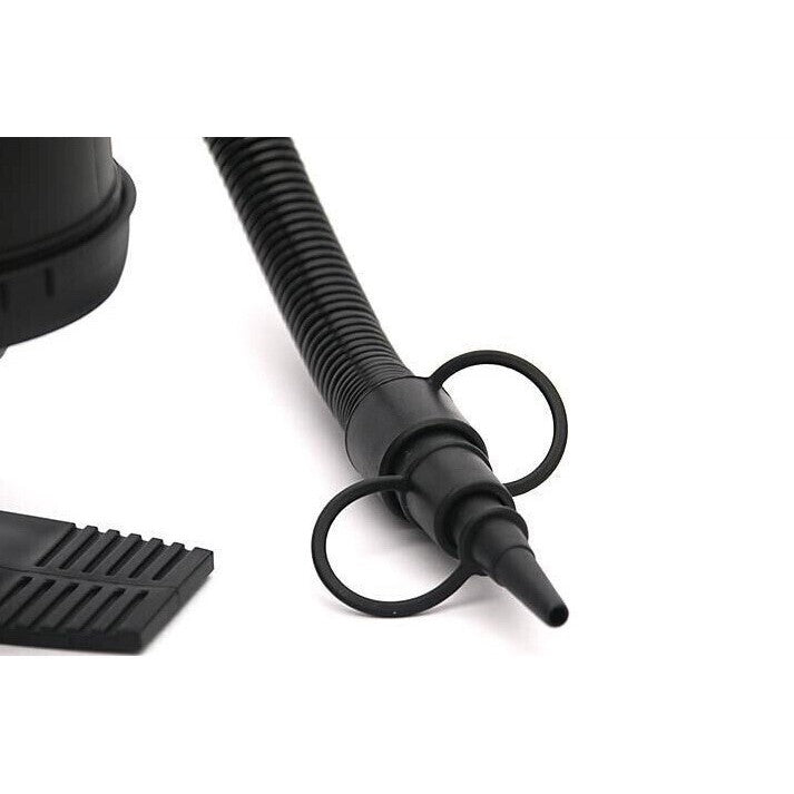 Pompa manuala pentru umflat obiecte gonflabile , colace , saltele , cu 3 adaptori pentru interconectare si furtun, negru