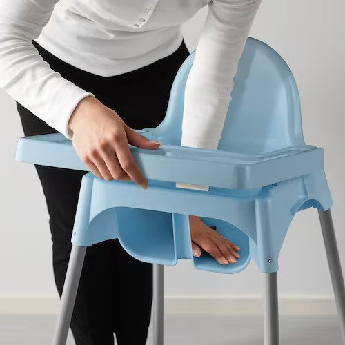 Scaun ERGONOMIC de masa telescopic pentru bebelusi si copii, cu Suport picioare si Centura de siguranta, reglabil pe inaltime, Varsta 6-32 luni