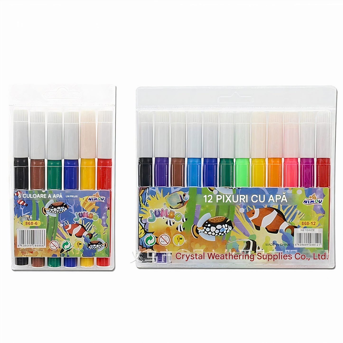 Set Carioci 6 bucati/Set, Pe Baza de Apa, 12 cm
