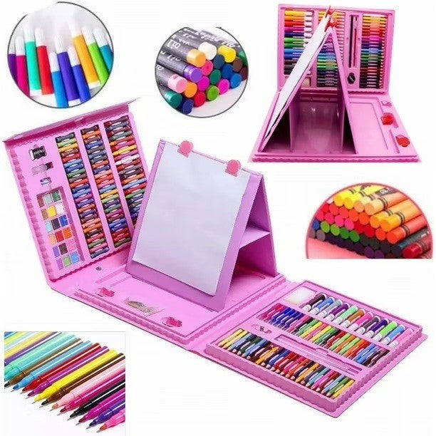 Set 208 Piese, Complet pentru Pictura si Desen, Tip Servieta, 3-12 Ani, 40.5 x 5 x 30 cm